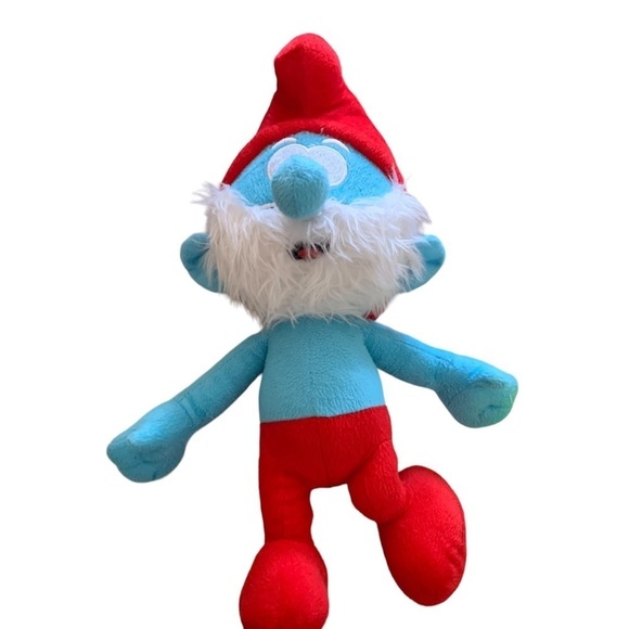 PEYO 2012 Papa Smurf Plush Stuffed Animal - 18” long - Picture 1 of 5